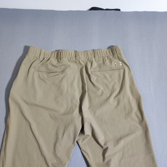 Under Armour Golf pants men's size 40X30 beige colour active wear loose fit - Picture 4 of 15
